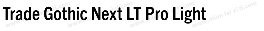Trade Gothic Next LT Pro Light字体转换
